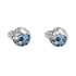 Strieborné náušnice kôstky s krištálmi Swarovski modré okrúhle 31336.3 ice blue