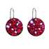 Strieborné náušnice visiace s krištálmi Swarovski červené okrúhle 31176.3 cherry