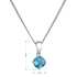 Strieborný náhrdelník s pravým minerálnym kameňom modrý 12079.3 london topaz