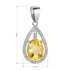 Strieborný prívesok slza žltý zirkón 14034.3 citrine