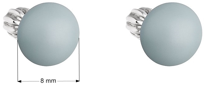 Strieborné náušnice kôstka s perlou Swarovski modré okrúhle 31142.3