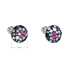 Strieborné náušnice kôstky s krištálmi Swarovski mix farieb okrúhle 31336.4 galaxy