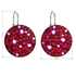 Strieborné náušnice visiace s krištálmi Swarovski červené okrúhle 31161.3 cherry