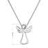 Strieborný náhrdelník anjel so Swarovski kryštálom 32080.1 biely