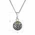 Strieborný náhrdelník so Swarovski kryštálmi okrúhly mesačný svit 32086.3 moonlight