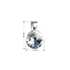 Strieborný prívesok s krištáľmi Swarovski biely okrúhly-rivoli 34112.1