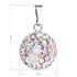 Strieborný prívesok s krištáľmi Swarovski mix farieb okrúhly 34225.3 magic rose