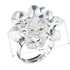 Strieborný prsteň s krištáľmi Swarovski biely kvietok 35012.1
