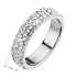 Strieborný prsteň s kryštálmi Preciosa biely 35001.1 white