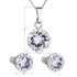 Sada šperkov s krištálmi Swarovski náušnice, retiazka a prívesok fialové okrúhle 39352.3 violet
