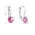 Náušnice bižutéria se Swarovski krištáľmi ružové okrúhle 51031.3 rose