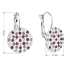 Náušnice bižutéria so Swarovski krištáľmi fialové okrúhle 51033.3