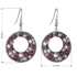 Náušnice bižutéria so Swarovski krištáľmi fialovej okrúhle 51040.3 plum