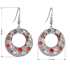Náušnice bižutéria so Swarovski krištáľmi oranžovej okrúhle 51040.3