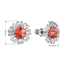 Náušnice bižutéria so Swarovski krištáľmi oranžový kvietok 51042.3 padparadcha