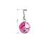 Prívesok bižutéria so Swarovski krištáľmi ružový okrúhly 54018.3 rose