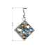 Prívesok bižutéria so Swarovski krištáľmi modrý kosoštvorec 54020.3 denim blue