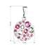 Prívesok bižutéria so Swarovski krištáľmi ružový okrúhly 54023.3
