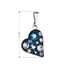 Prívesok bižutéria so Swarovski krištáľmi modré srdce 54027.5 metalic blue
