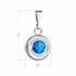 Strieborný prívesok s modrým syntetickým opálom a kryštálmi Swarovski 74096.1 blue