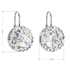Strieborné náušnice visiace s krištálmi Swarovski modré okrúhle 31176.3 light sapphire