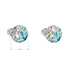Strieborné náušnice kôstky s krištálmi Swarovski modré okrúhle 31336.3 light turquoise