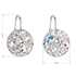 Strieborné náušnice visiace s krištálmi Swarovski ab efekt okrúhle 31176.2