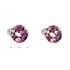 Strieborné náušnice kôstky s krištálmi Swarovski fialové okrúhle 31336.3 amethyst