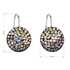 Strieborné náušnice visiace s kryštálmi Swarovski mix farieb mesačné okrúhle 31176.3 moonlight