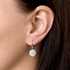 Strieborné náušnice visiace s krištáľmi Swarovski biele guľôčky 31110.1