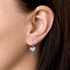 Strieborné náušnice visiace s krištáľmi Swarovski modré srdce 31125.9