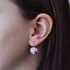 Strieborné náušnice visiace s krištálmi Swarovski mix farieb okrúhle 31176.3 sweet love
