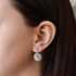 Strieborné náušnice visiace s krištálmi Swarovski mix farieb okrúhle 31176.3 sakura